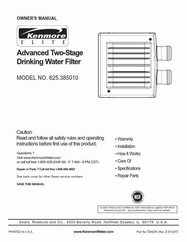 Kenmore Water Dispenser 625_38501-page_pdf
